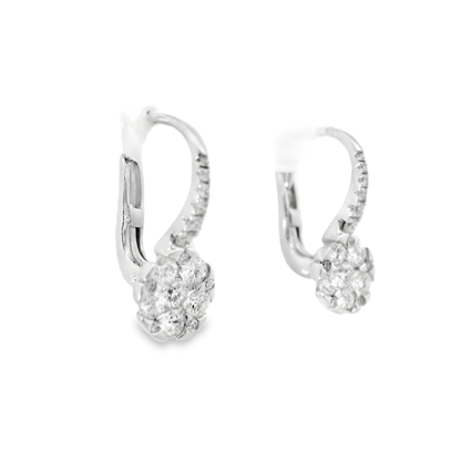 0.52CT Diamond Earring 14k White Gold