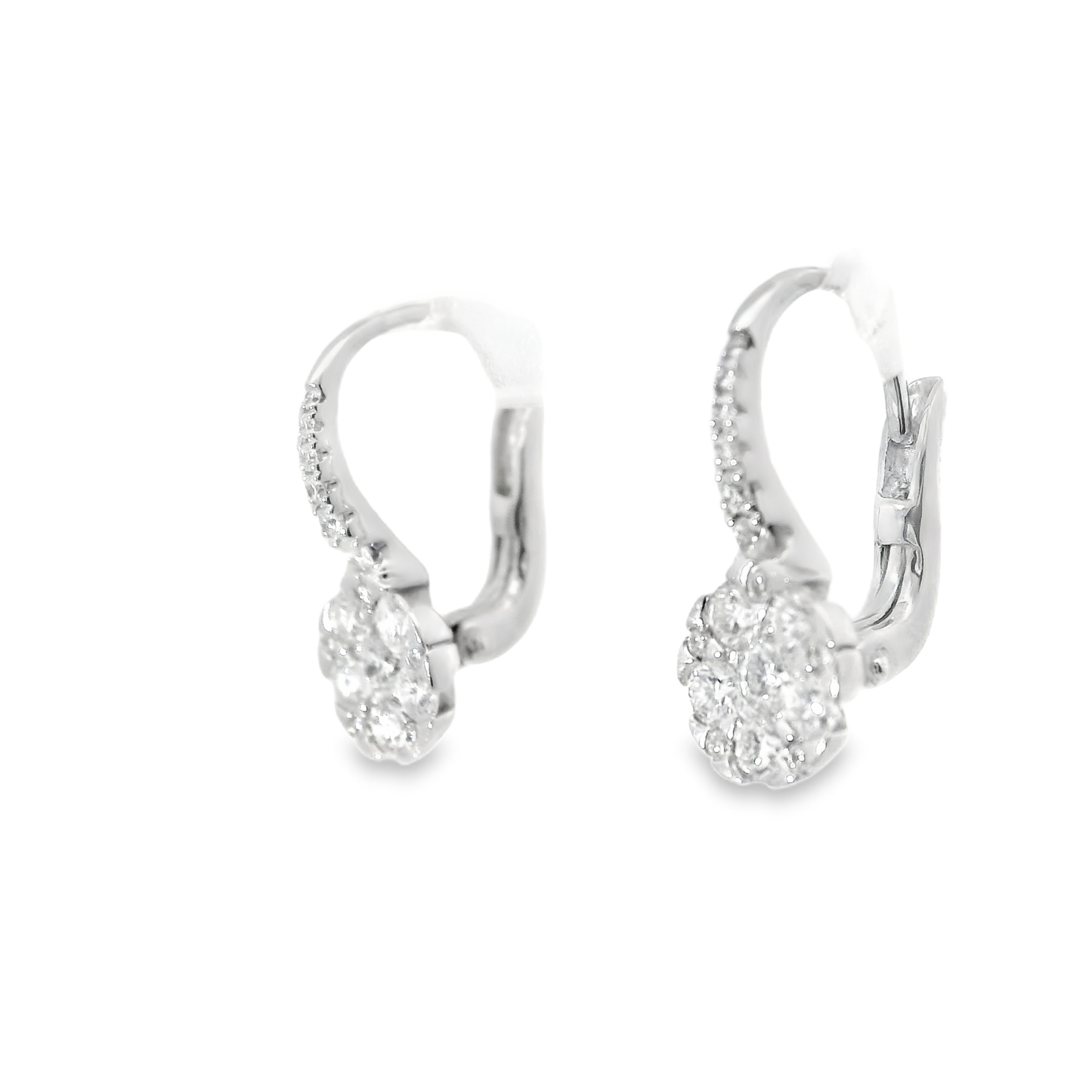 0.52CT Diamond Earring 14k White Gold