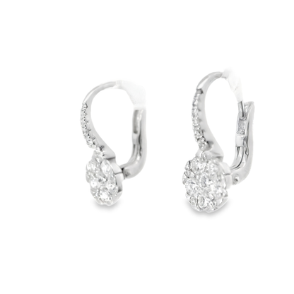 0.52CT Diamond Earring 14k White Gold