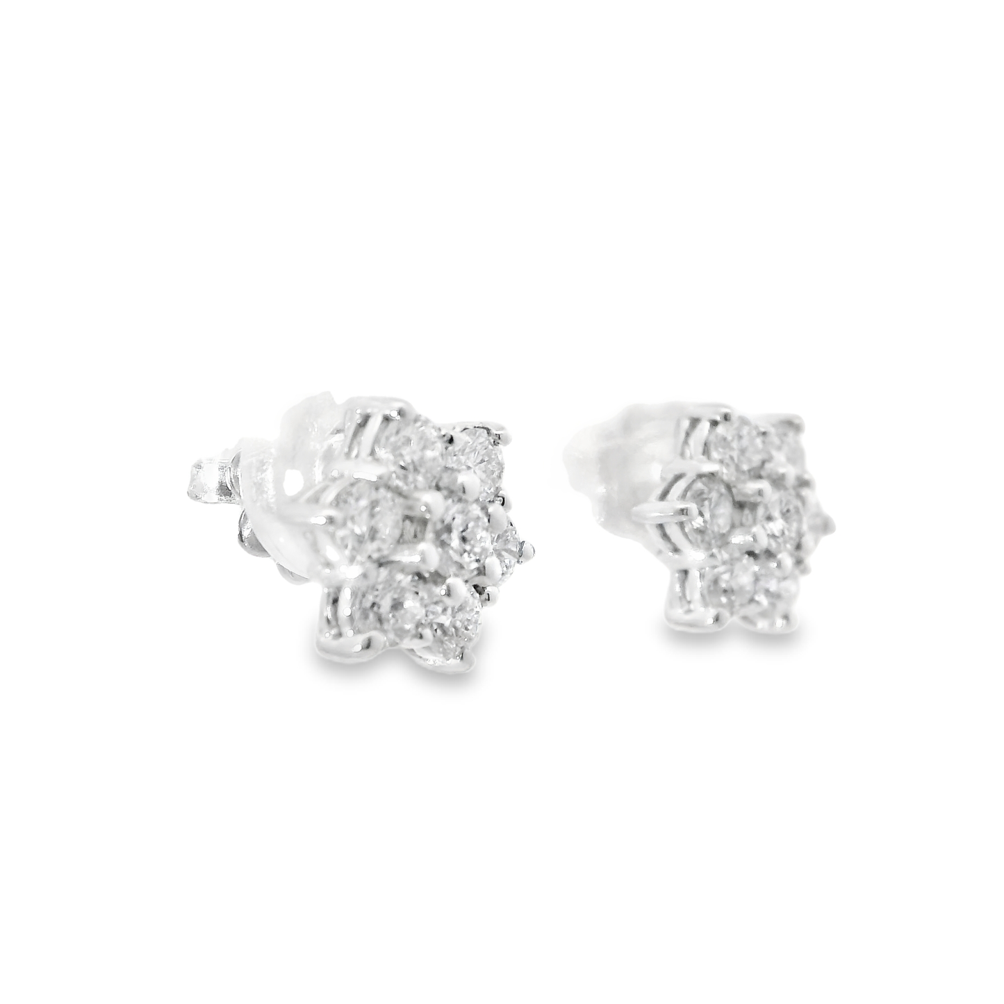 1.25CT Diamond  14k  White Gold Earring