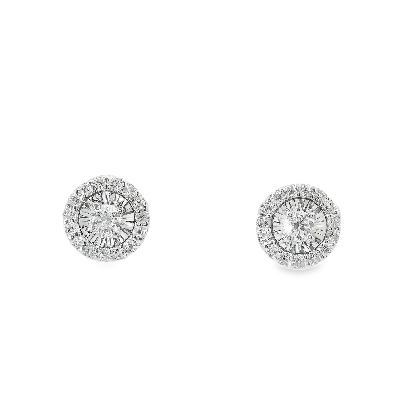 0.41CT Diamond  18k White Gold Earring