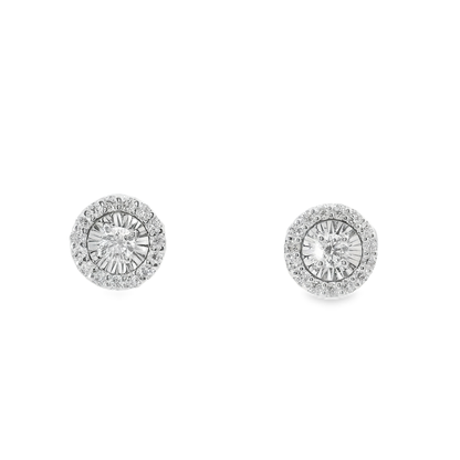 0.41CT Diamond  18k White Gold Earring