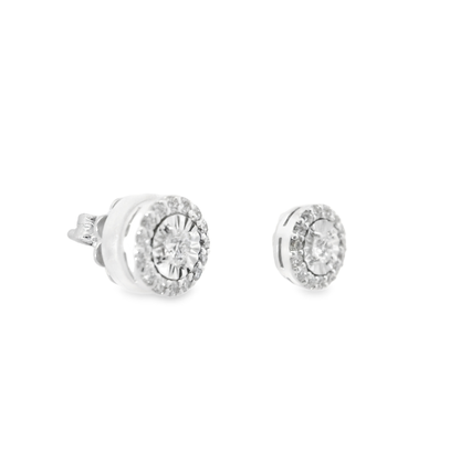 0.41CT Diamond  18k White Gold Earring