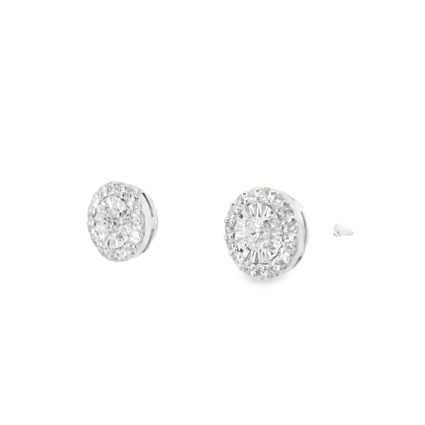 0.41CT Diamond  18k White Gold Earring