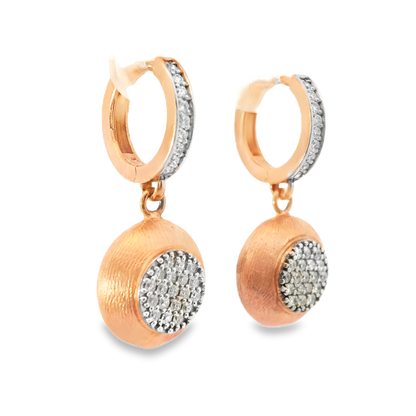 0.46CT Diamond Earring 14k White Gold