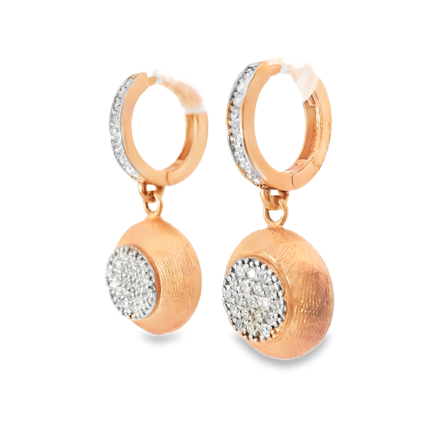 0.46CT Diamond Earring 14k White Gold