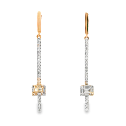 0.40CT Diamond Earring 14k Rose Gold