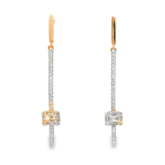 0.40CT Diamond Earring 14k Rose Gold