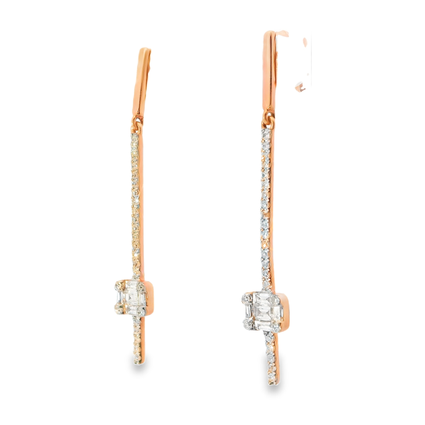 0.40CT Diamond Earring 14k Rose Gold