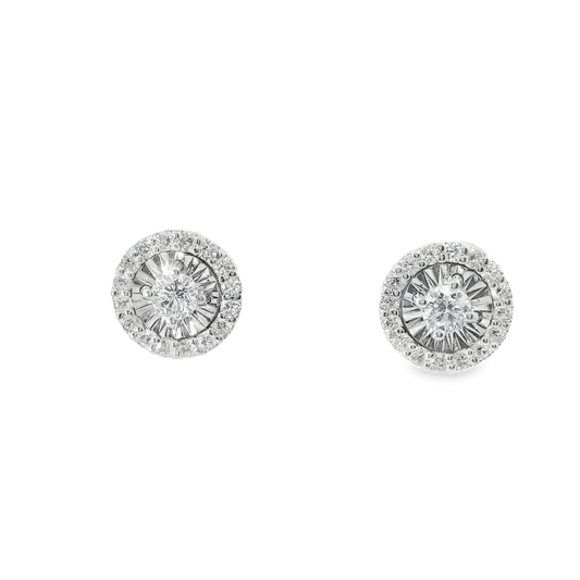 0.50CT Diamond  18k  White Gold Earring