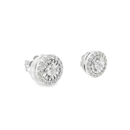 0.50CT Diamond  18k  White Gold Earring