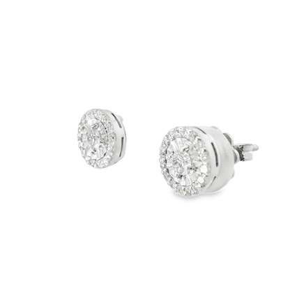 0.50CT Diamond  18k  White Gold Earring