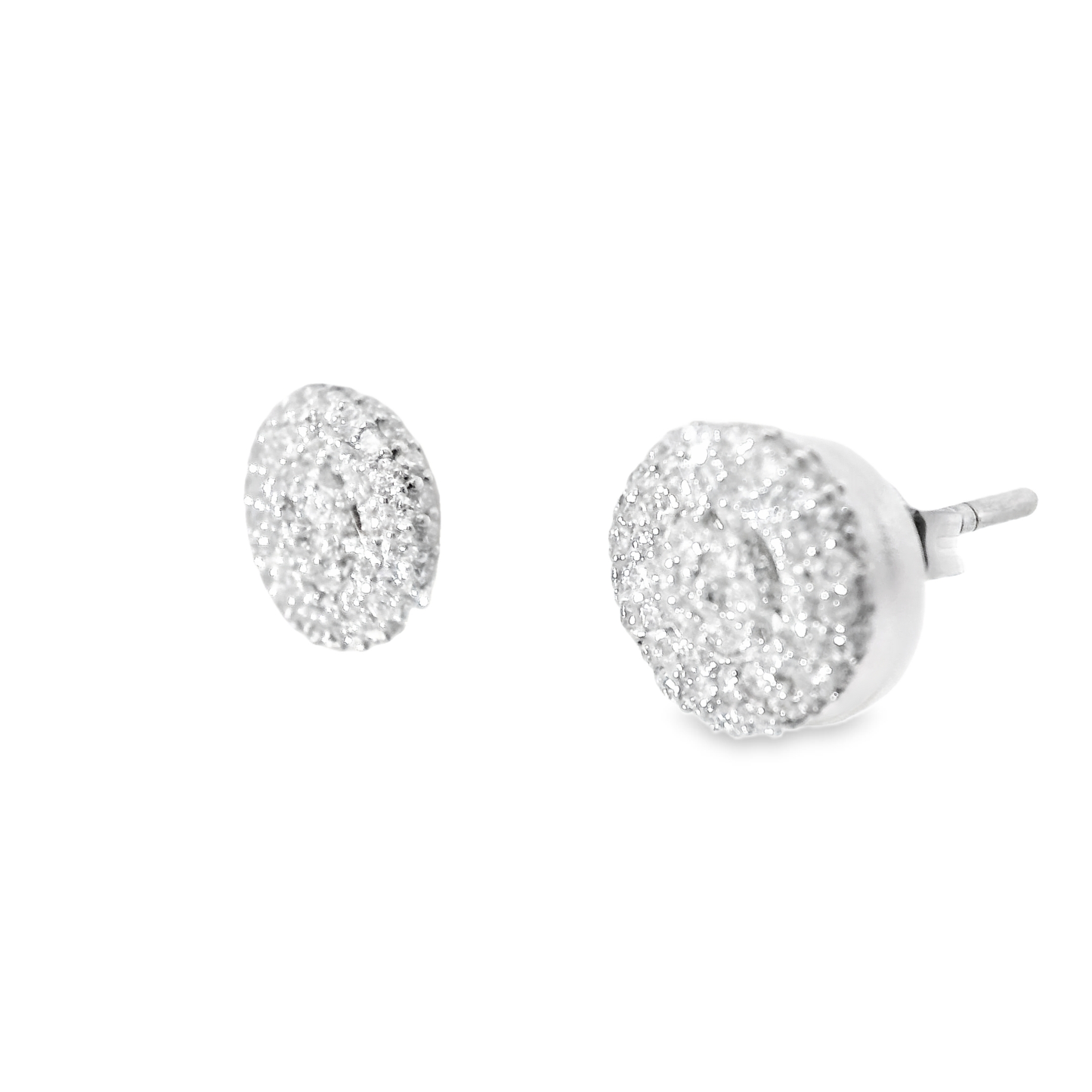 0.71CT Diamond  14k  White Gold Earring