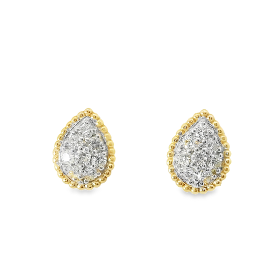 0.75CT Diamond  14k  Yellow Gold Earring