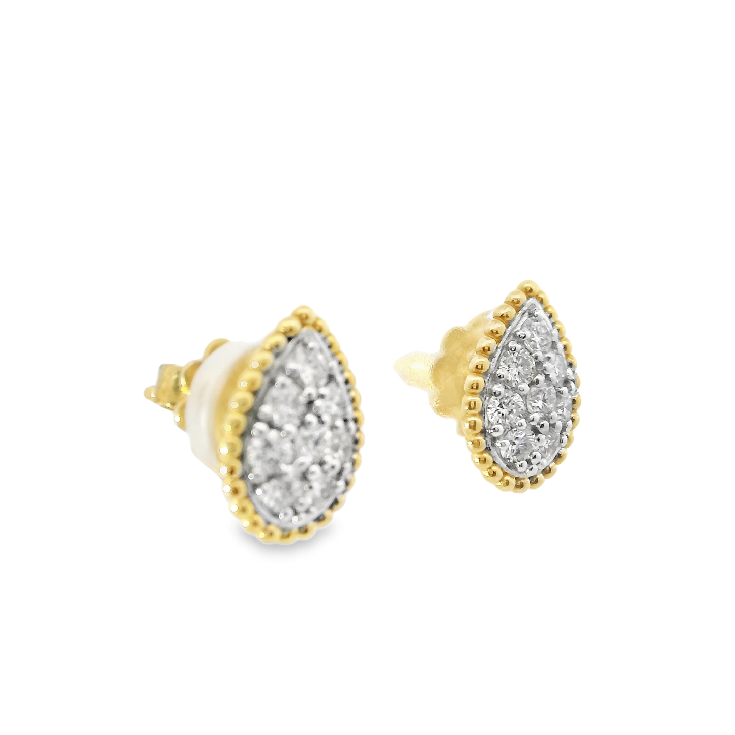 0.75CT Diamond  14k  Yellow Gold Earring