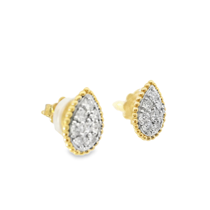 0.75CT Diamond  14k  Yellow Gold Earring