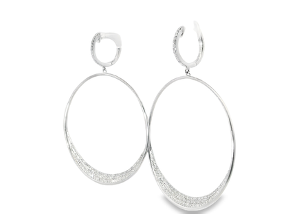0.72CT Diamond   14k White Gold Earring