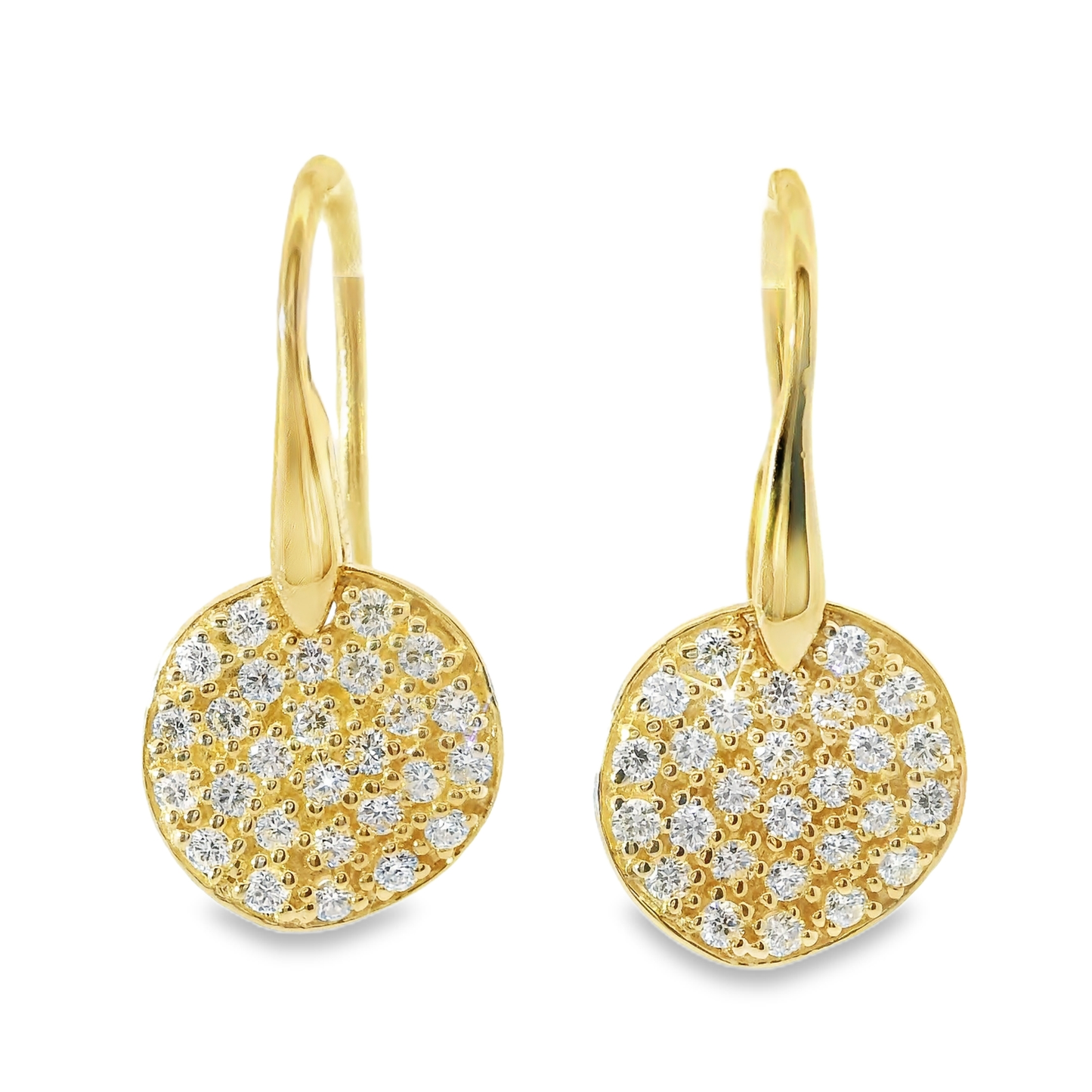 1.11CT  Diamond  14k Gold Earring