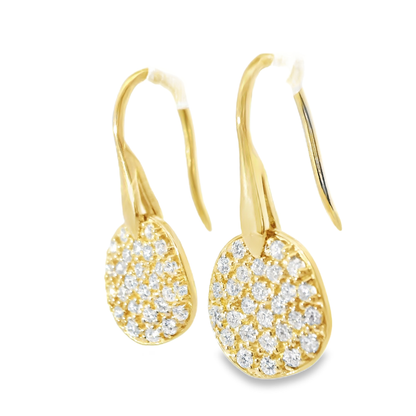 1.11CT  Diamond  14k Gold Earring