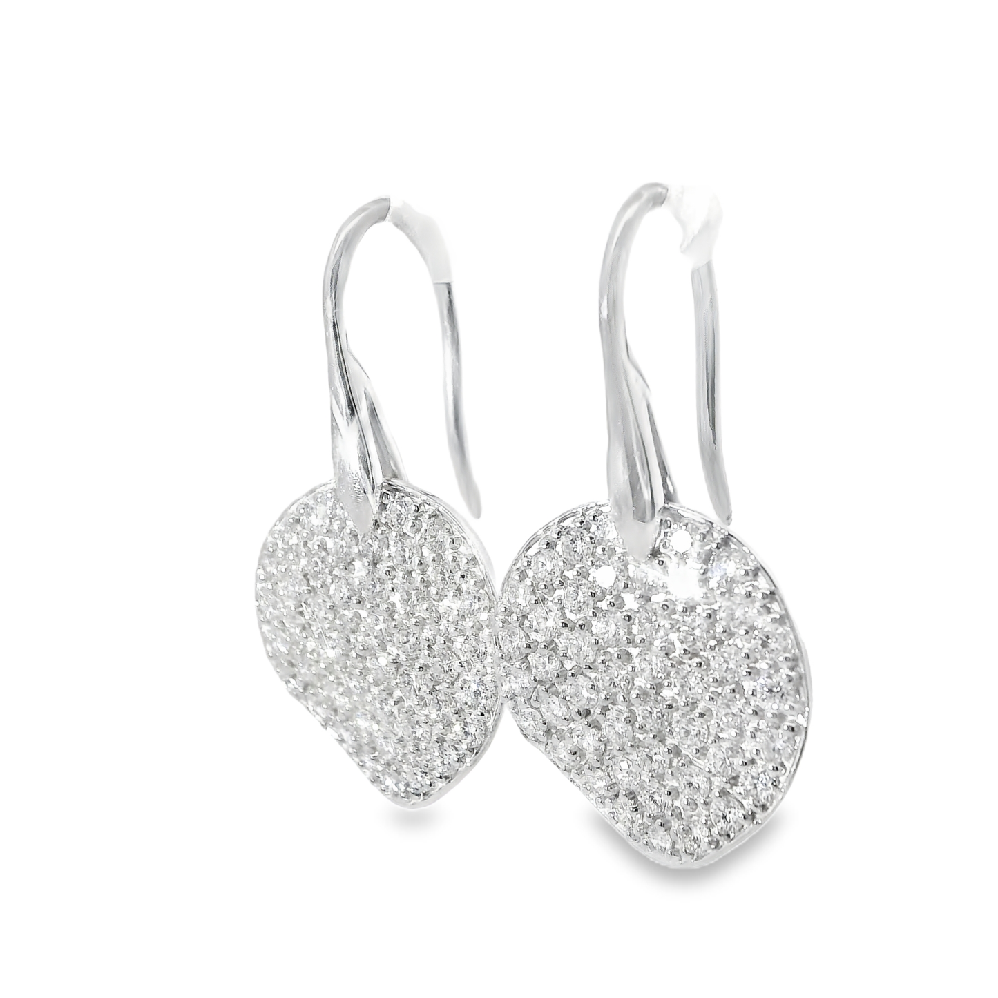 1.97CT  Diamond  14k White Gold Earring