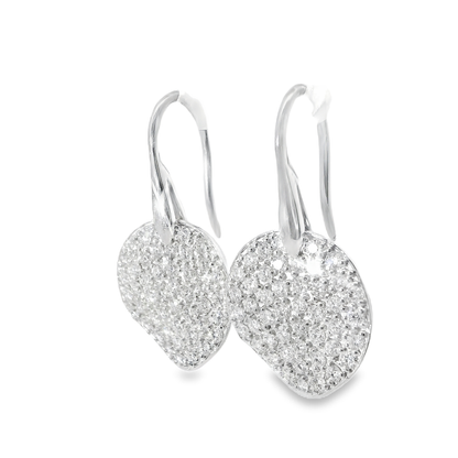 1.97CT  Diamond  14k White Gold Earring