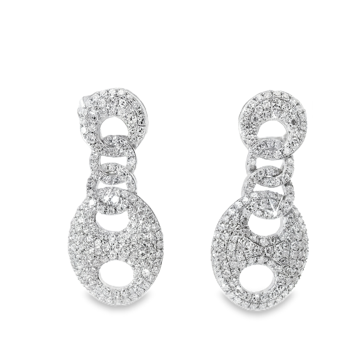 0.94CT Diamond 14k White Gold Earring