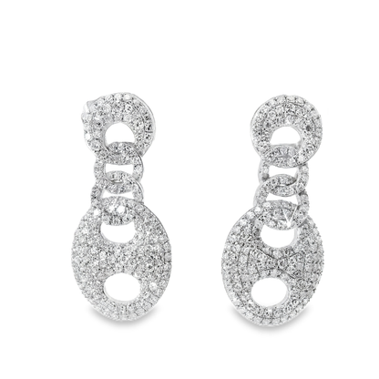 0.94CT Diamond 14k White Gold Earring