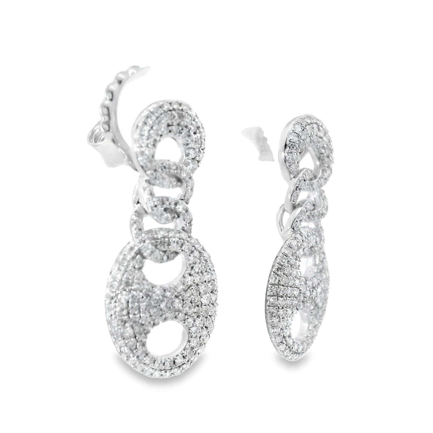 0.94CT Diamond 14k White Gold Earring