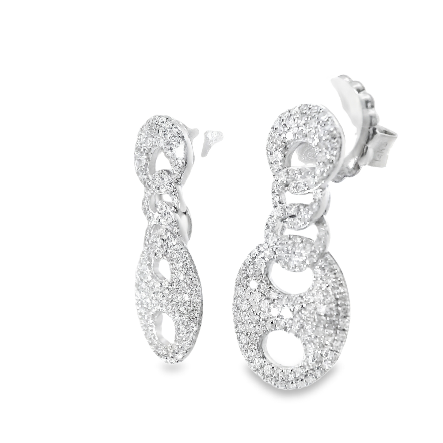 0.94CT Diamond 14k White Gold Earring