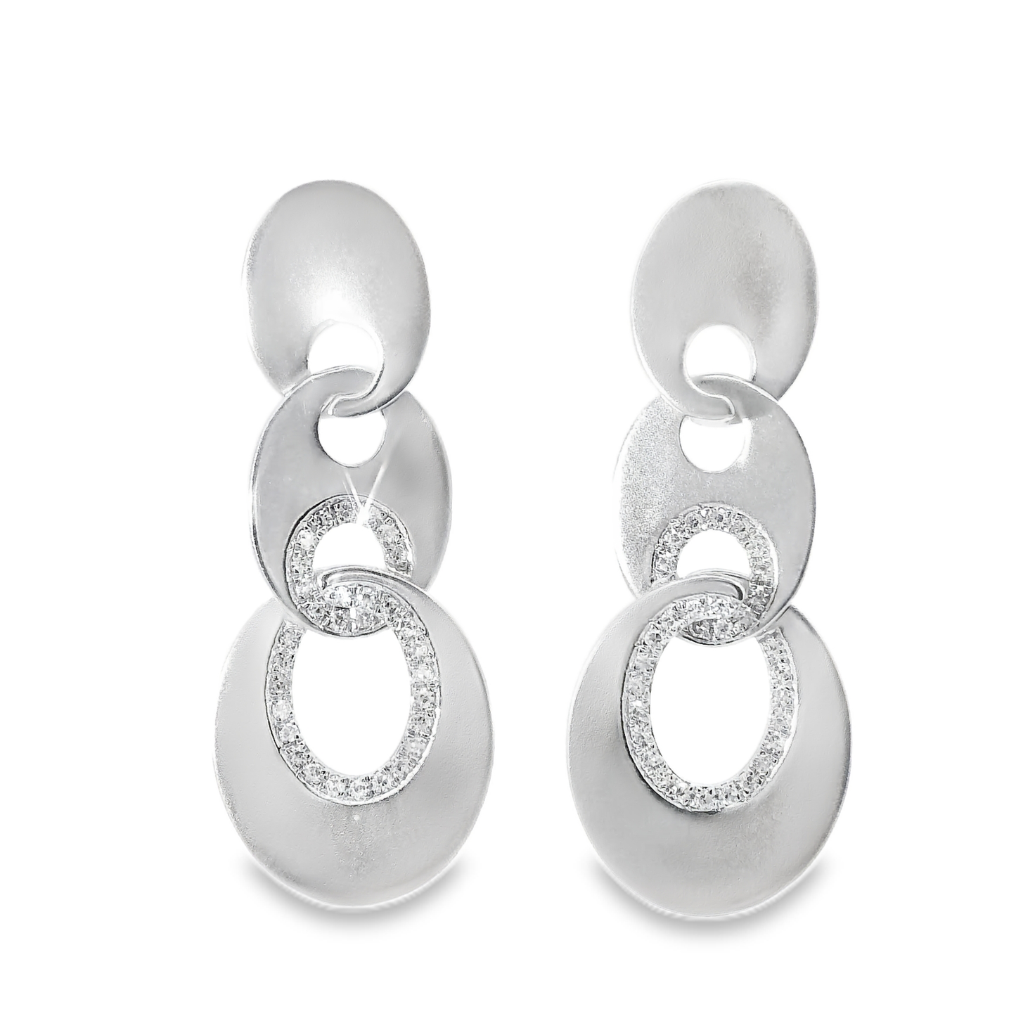 0.19CT Diamond 14k White Gold Earring