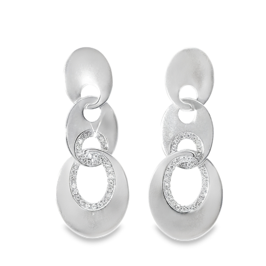 0.19CT Diamond 14k White Gold Earring