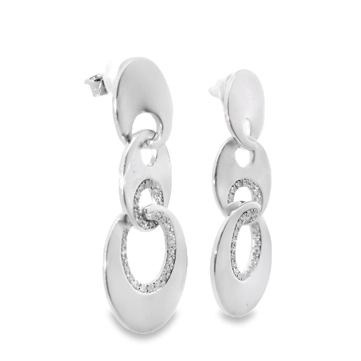 0.19CT Diamond 14k White Gold Earring