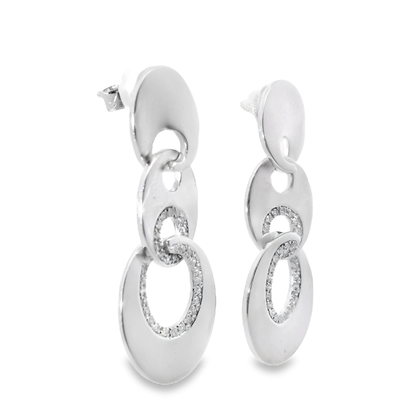 0.19CT Diamond 14k White Gold Earring