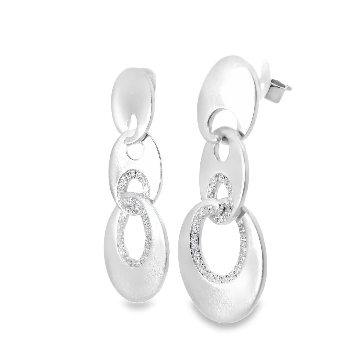 0.19CT Diamond 14k White Gold Earring