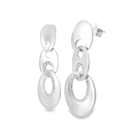 0.19CT Diamond 14k White Gold Earring