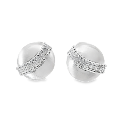 0.22CT Diamond 14k White Gold Earring