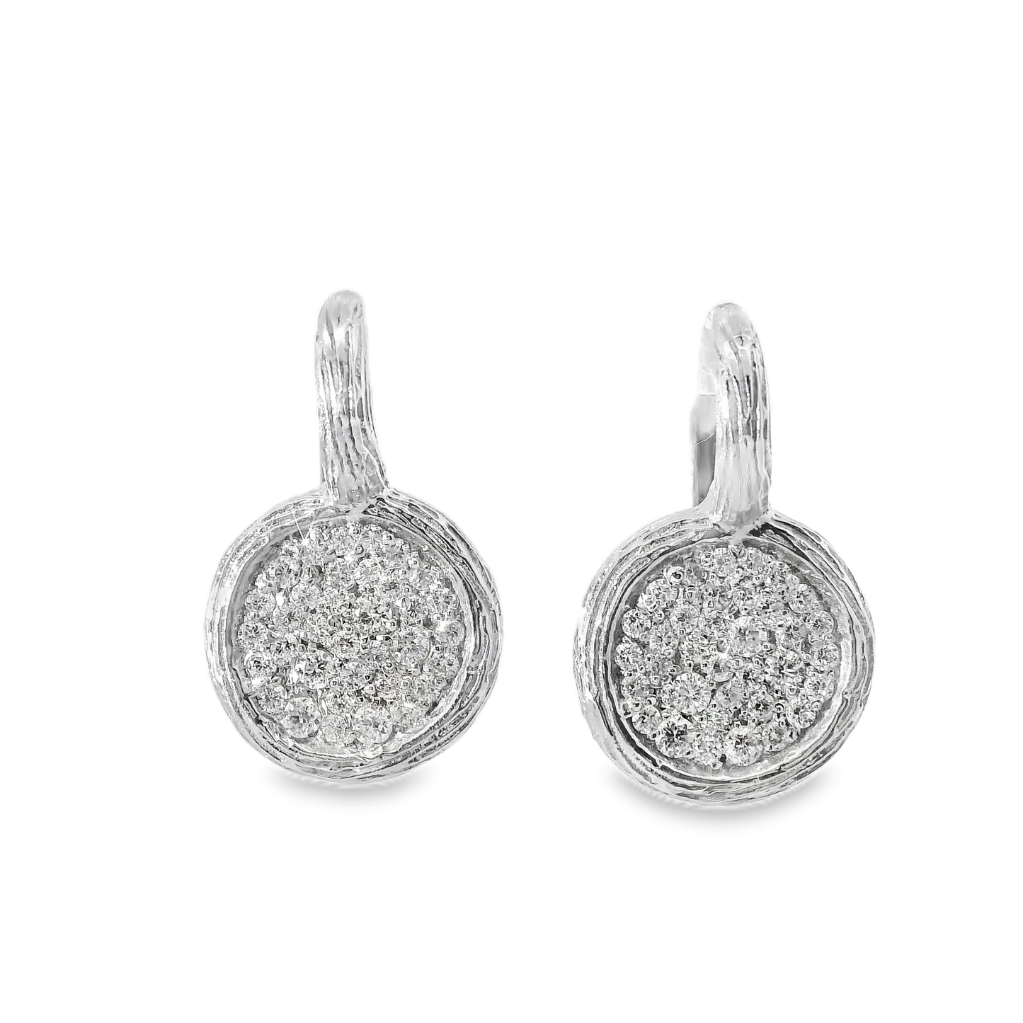 0.76CT Diamond 14k White Gold Earring