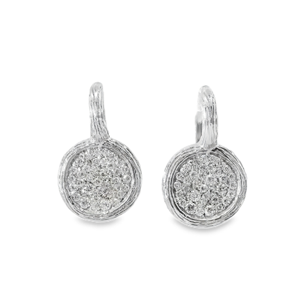 0.76CT Diamond 14k White Gold Earring