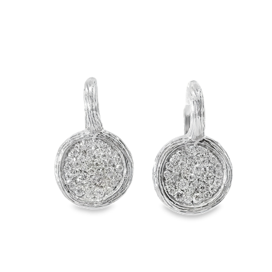 0.76CT Diamond 14k White Gold Earring