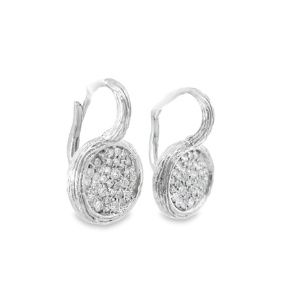 0.76CT Diamond 14k White Gold Earring