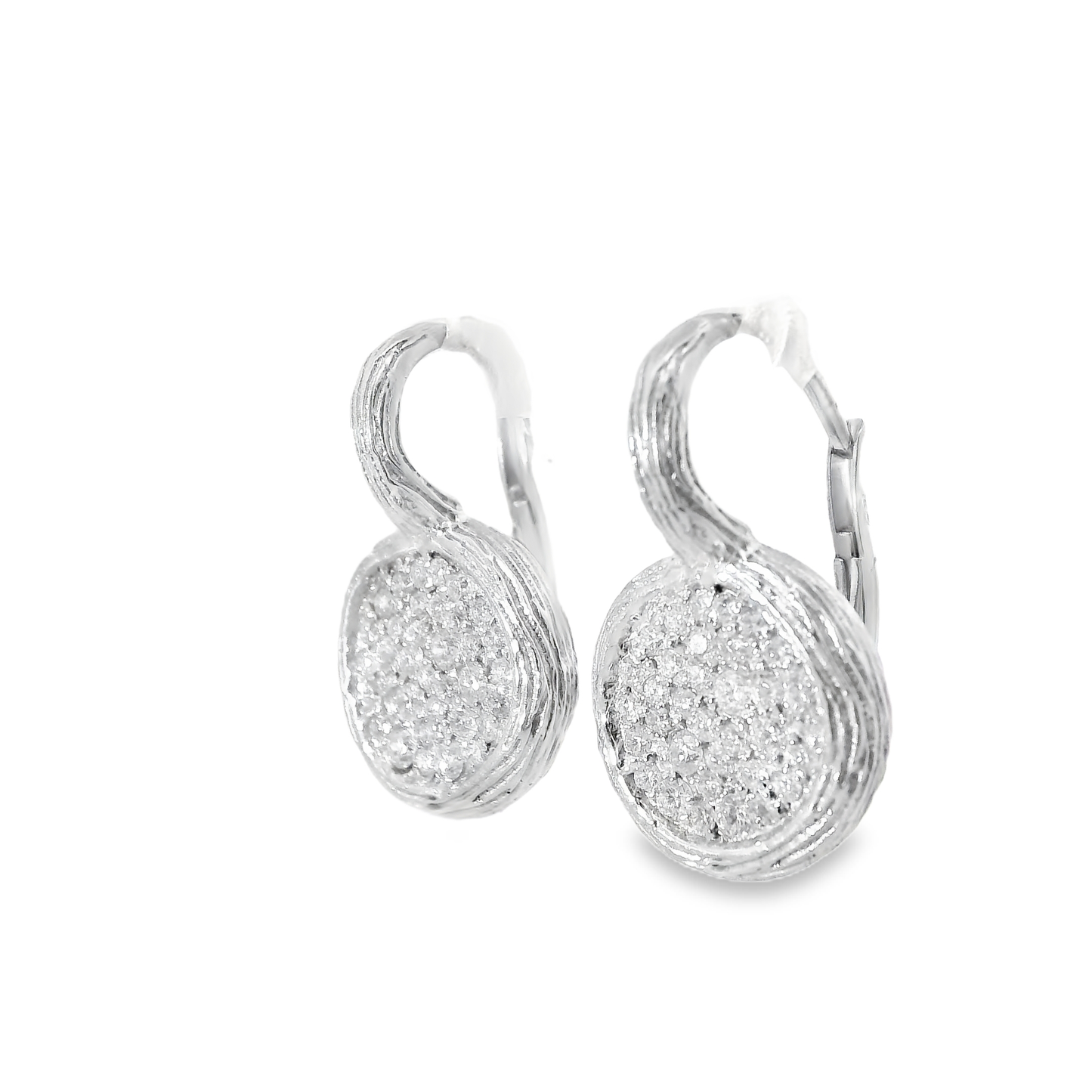 0.76CT Diamond 14k White Gold Earring