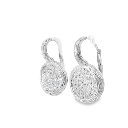 0.76CT Diamond 14k White Gold Earring