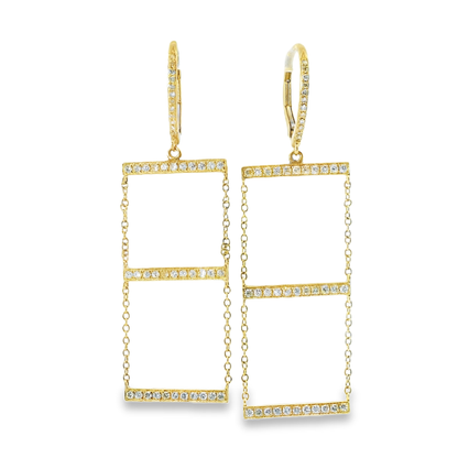 0.55CT Diamond 14k Yellow Gold Earring