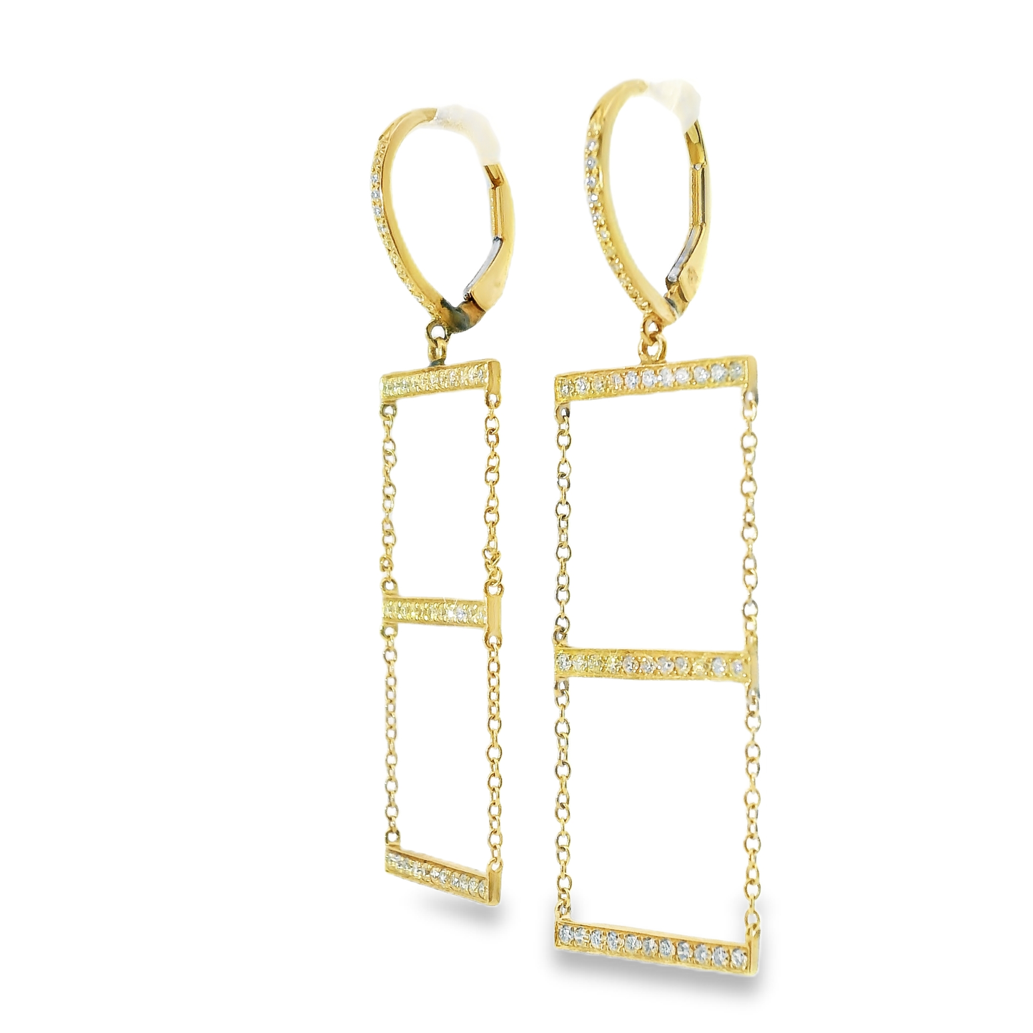 0.55CT Diamond 14k Yellow Gold Earring