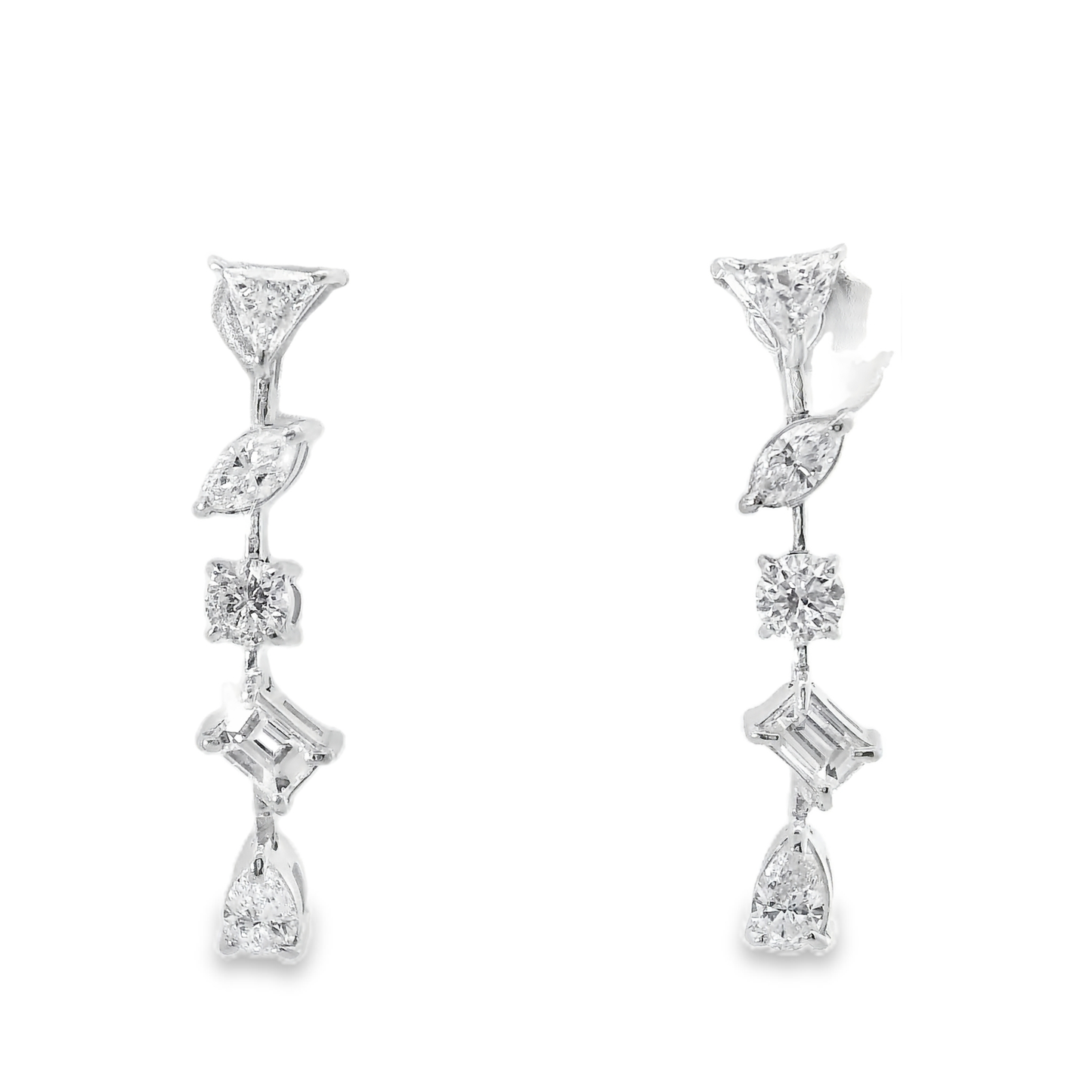 0.84CT Diamond 14k White Gold Earring