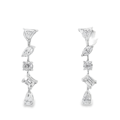 0.84CT Diamond 14k White Gold Earring