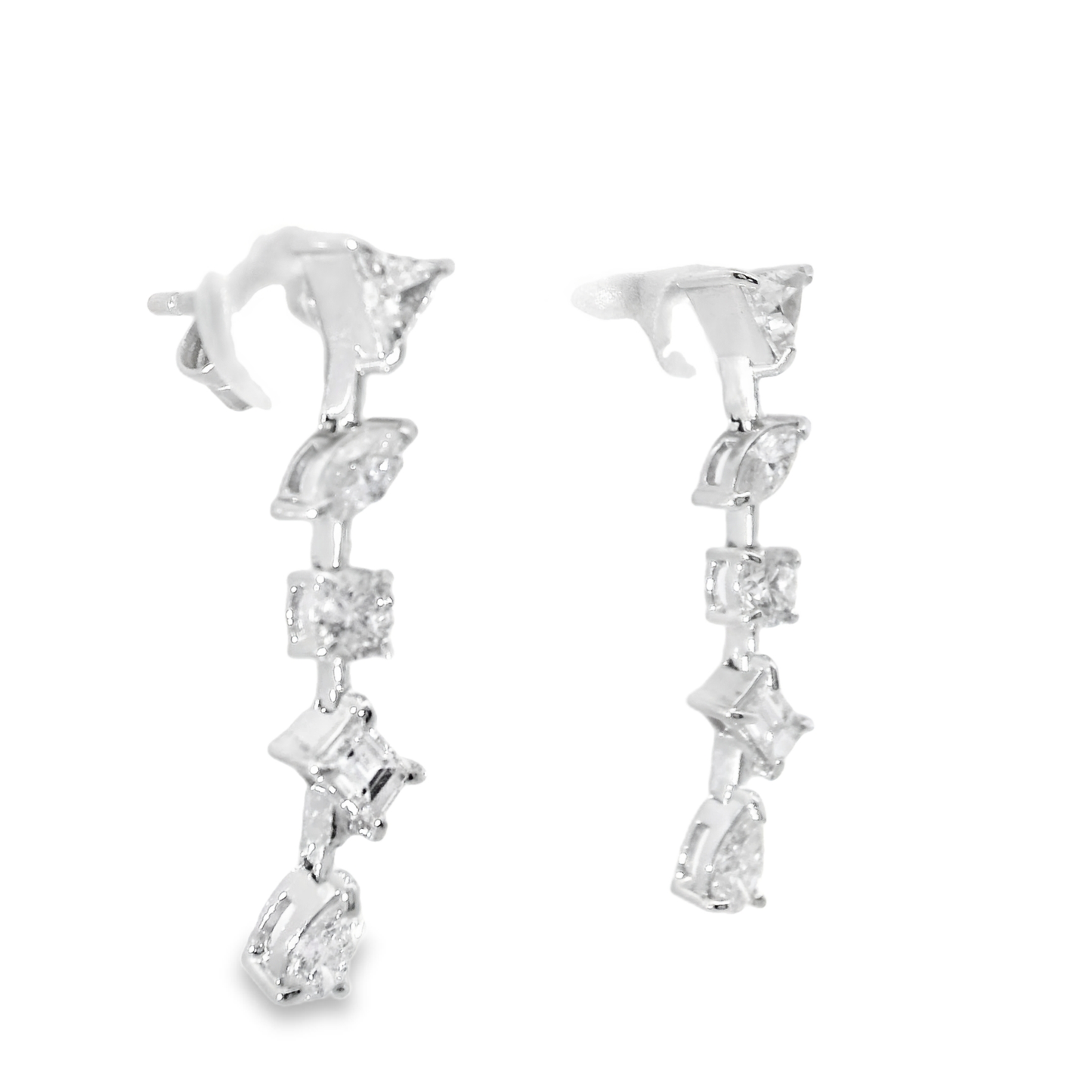0.84CT Diamond 14k White Gold Earring