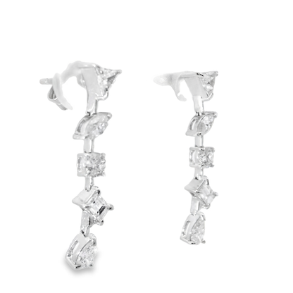 0.84CT Diamond 14k White Gold Earring