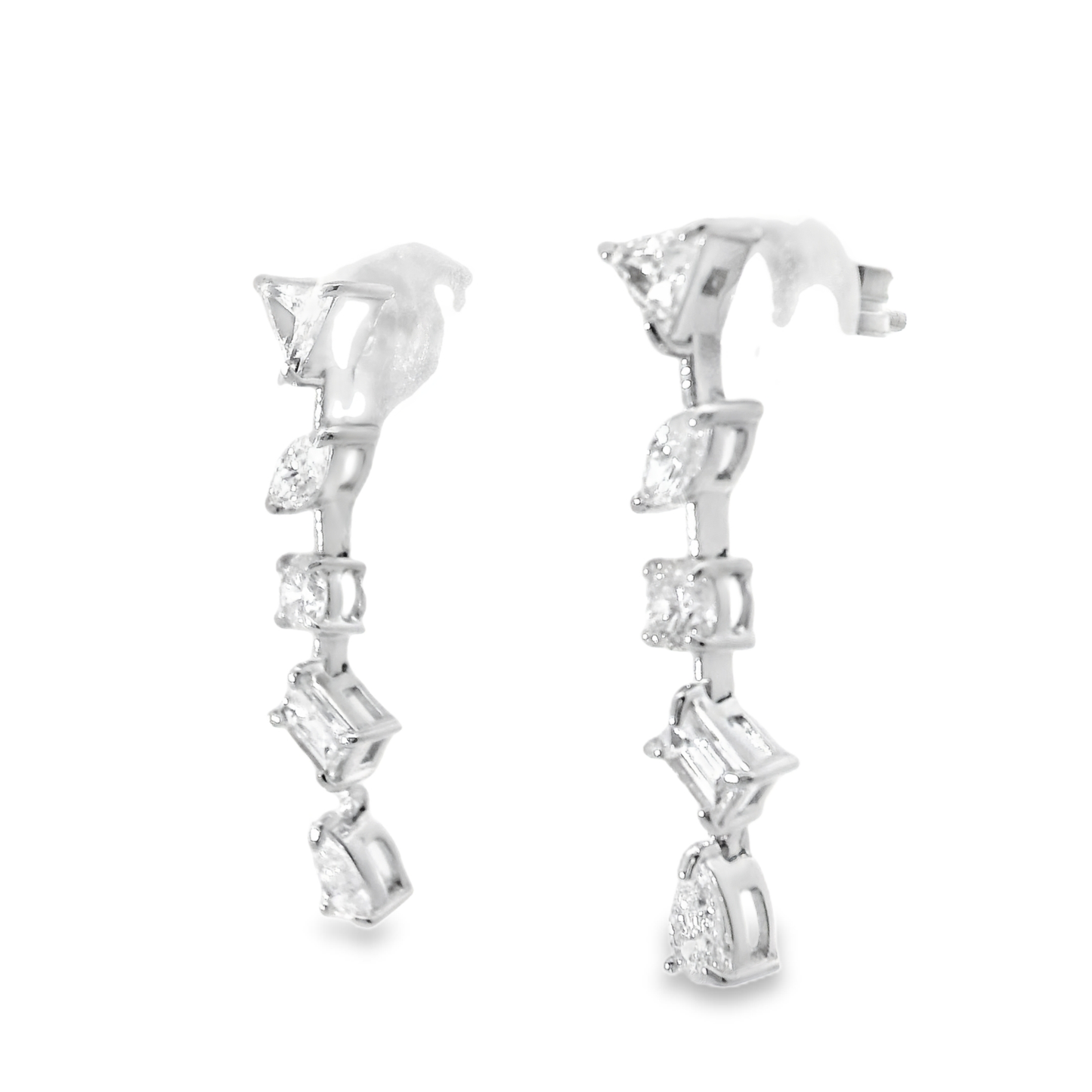 0.84CT Diamond 14k White Gold Earring