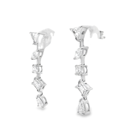 0.84CT Diamond 14k White Gold Earring